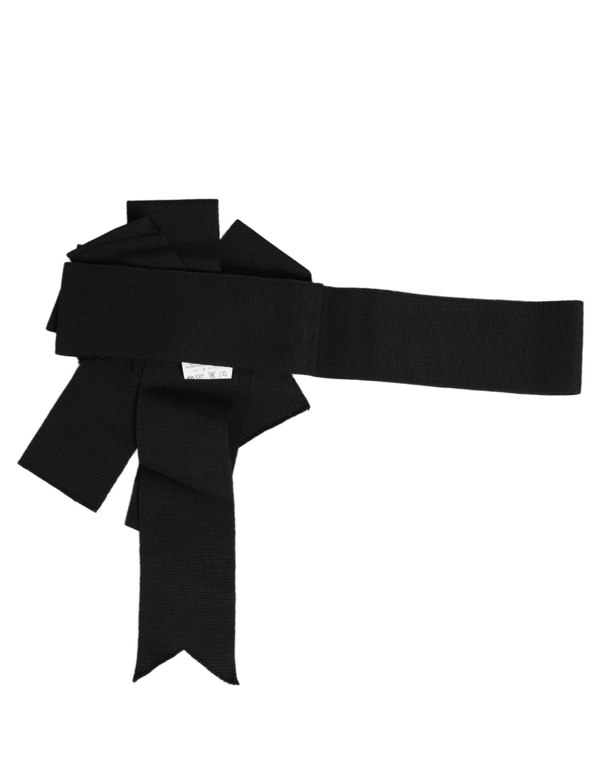 Dolce & Gabbana Black Cotton Wrap Around Tie Belt