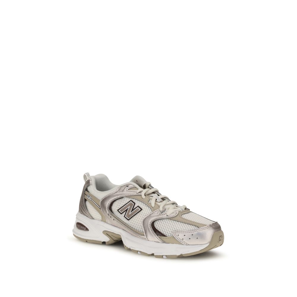 Sneakers sportive New Balance in tessuto beige