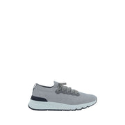 Brunello Cucinelli Gray Cotton Athletic Sneakers