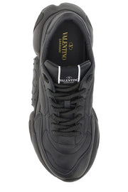 Valentino Garavani Black Calfskin Open Low-Top Sneakers