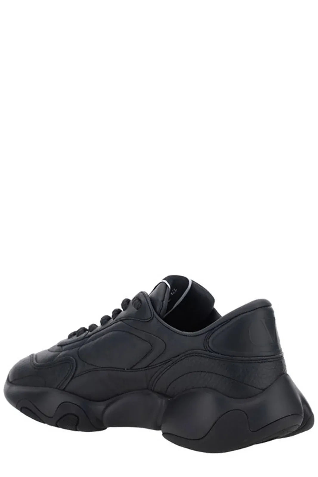 Valentino Garavani Black Calfskin Open Low-Top Sneakers