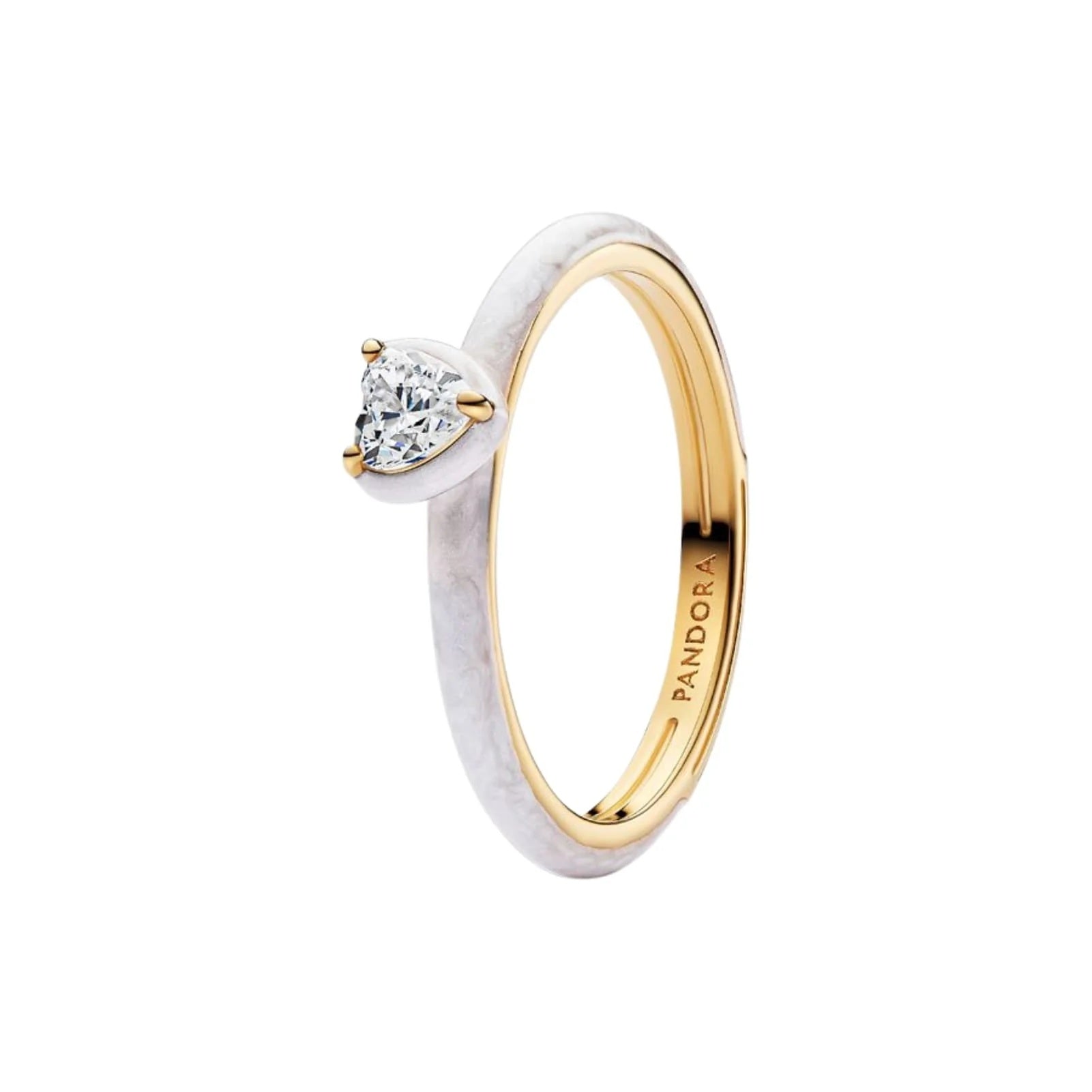 Pandora Rose Solitaire Heart Ring Size 56 163088C01-56