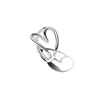 Pandora 925 Silver Zirconia Heart Ring Size 50 193288C00-50