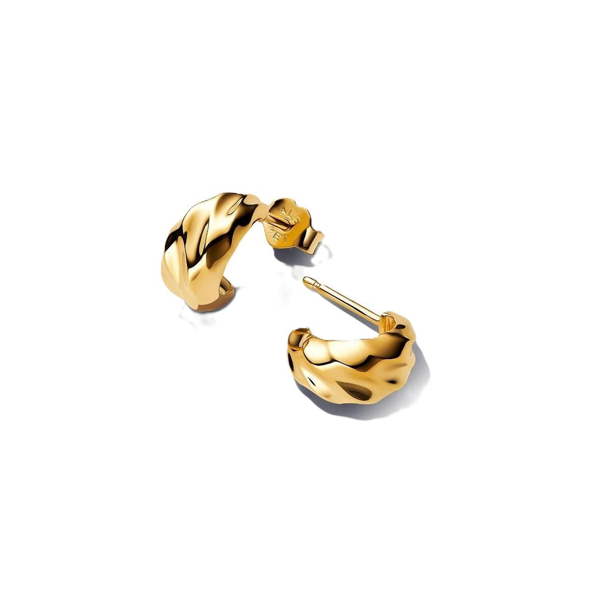 Yellow Gold Logo Heart Stud Earrings 263873C00