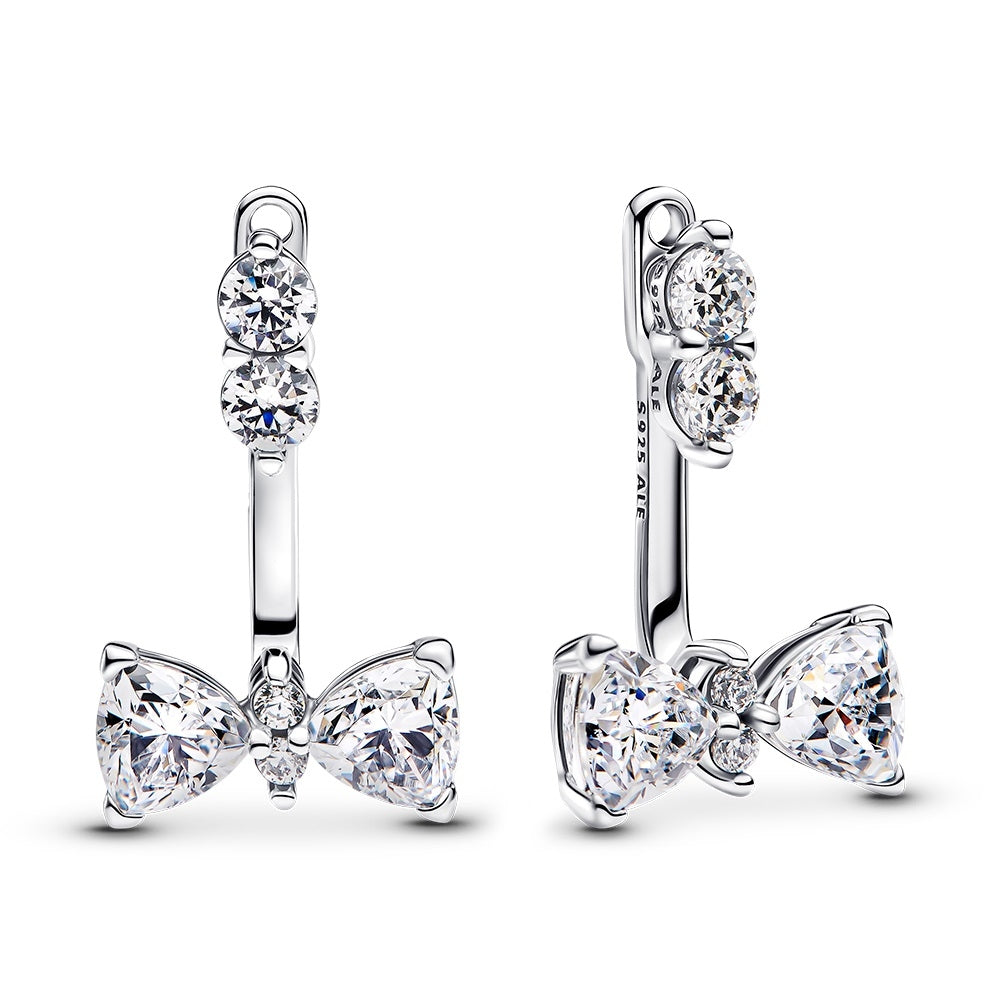 Pandora Pink Pavé Solitaire Heart Stud Earrings 293543C01