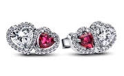 Pandora Double Hearts Earrings 293633C01