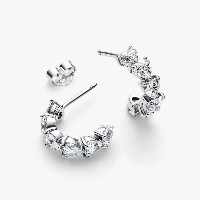 Pandora Orecchini Cerchi Aperti Fascia Cuori 293657C01