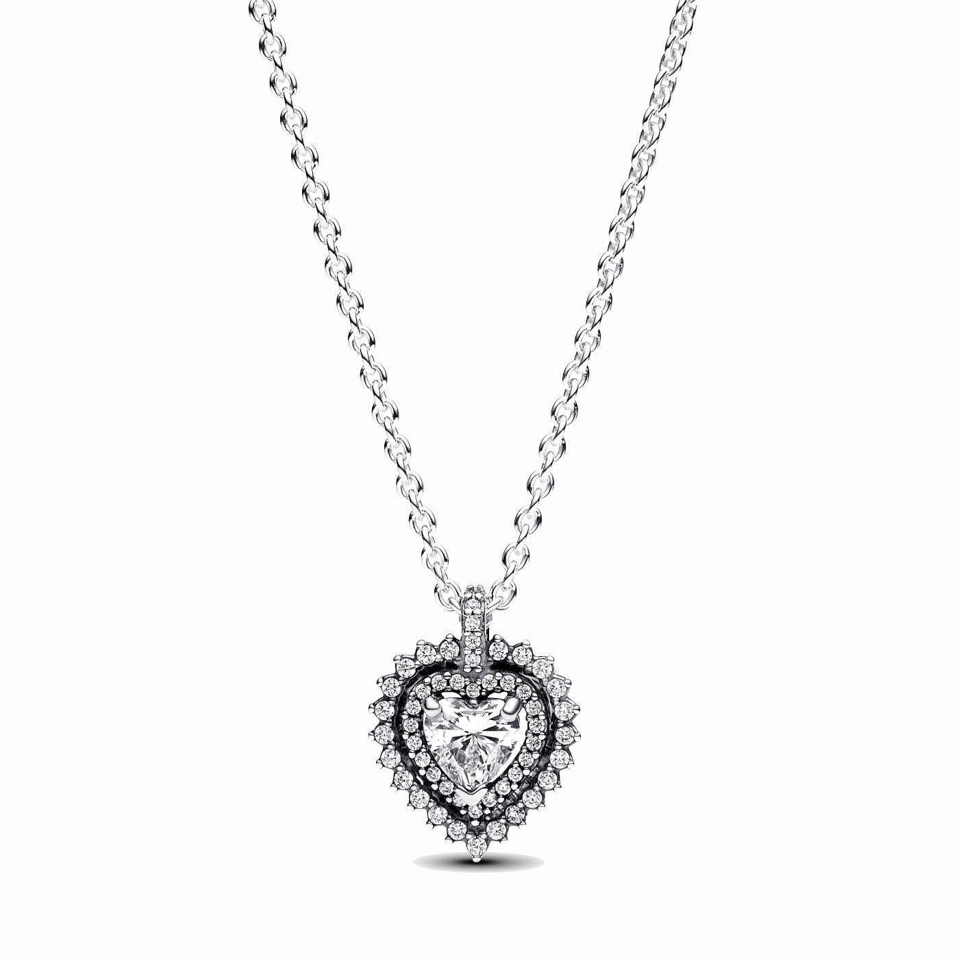 Pandora Heart and Pavé Light Point Necklace 393099C01-45