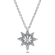 Collana Pendente Cuore Solitario Pavé Verde Pandora Lunghezza 45 cm 393600C01-45