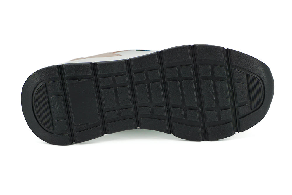 Sneakers Low Top Versace in Pelle di Vitello Rosa e Bianca, Logo Medusa