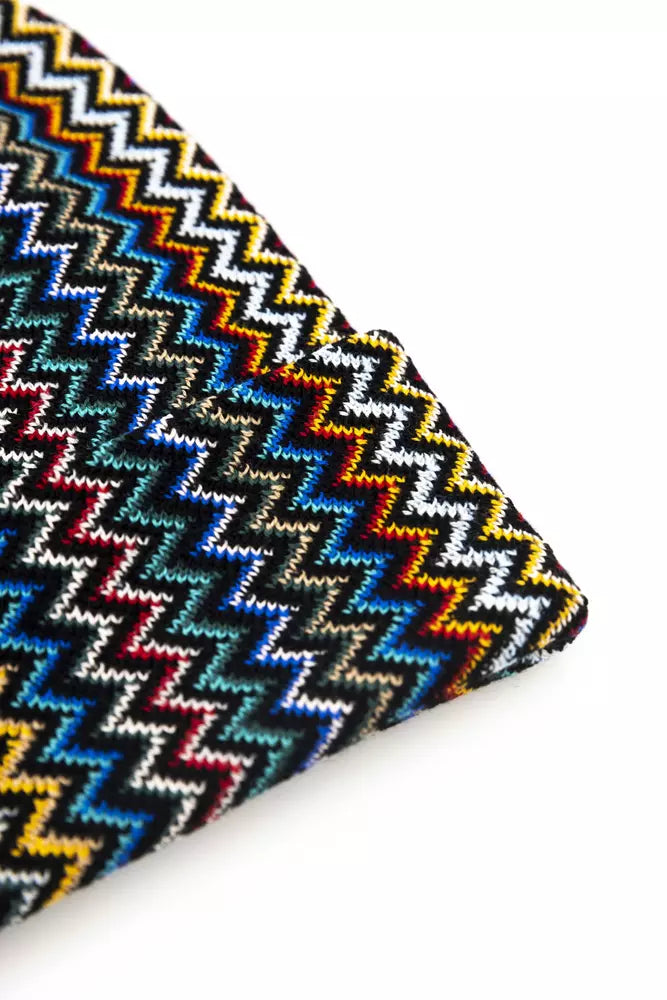 Missoni Multicolor Wool Hat with Geometric Pattern