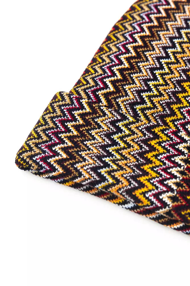 Missoni Multicolor Wool Hat with Geometric Pattern
