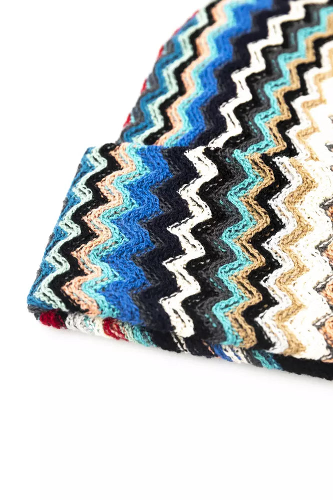 Missoni Multicolor Wool Hat with Geometric Pattern