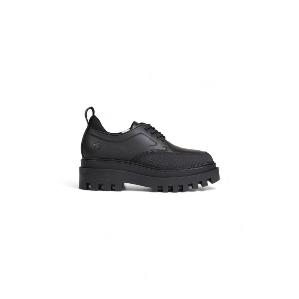 Calvin Klein Jeans Flatform Lace-Up Derby Platform in Black Recycled Polyester