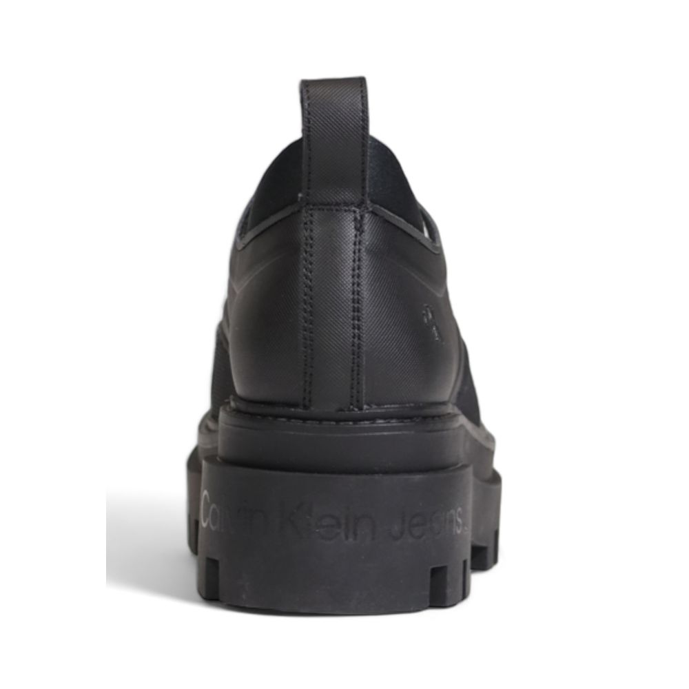 Calvin Klein Jeans Flatform Lace-Up Derby Platform in Black Recycled Polyester