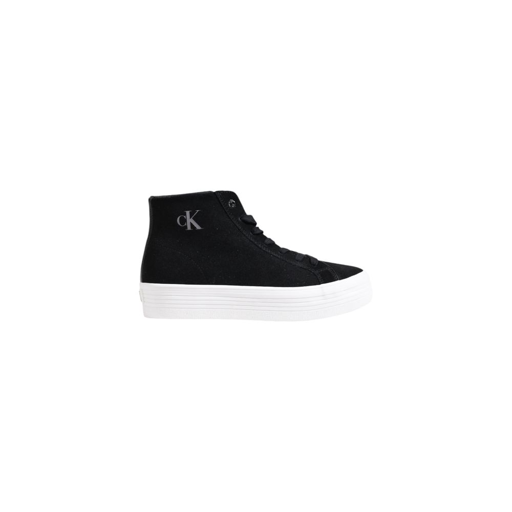 Sneakers Platform Calvin Klein Jeans VULC FLATFORM in Suede Nero