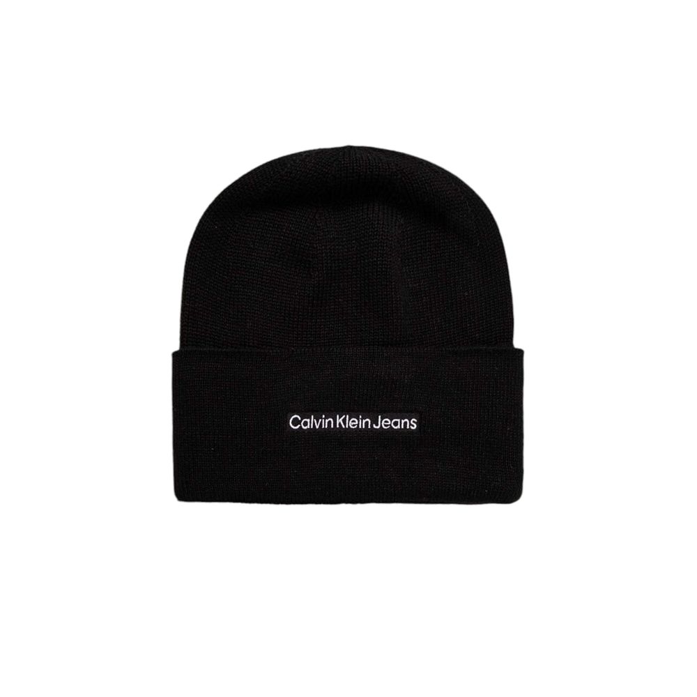 Berretto Beanie Uomo Calvin Klein Jeans INST EMBRO in Misto Cotone Nero