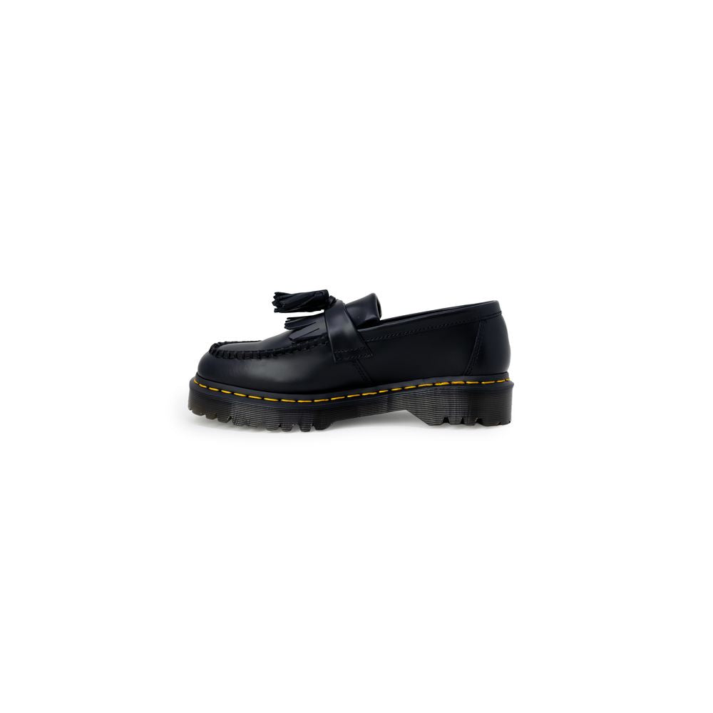 Dr. Martens Adrian Bex Smooth Platform Loafers in Black Leather, Double Nappa
