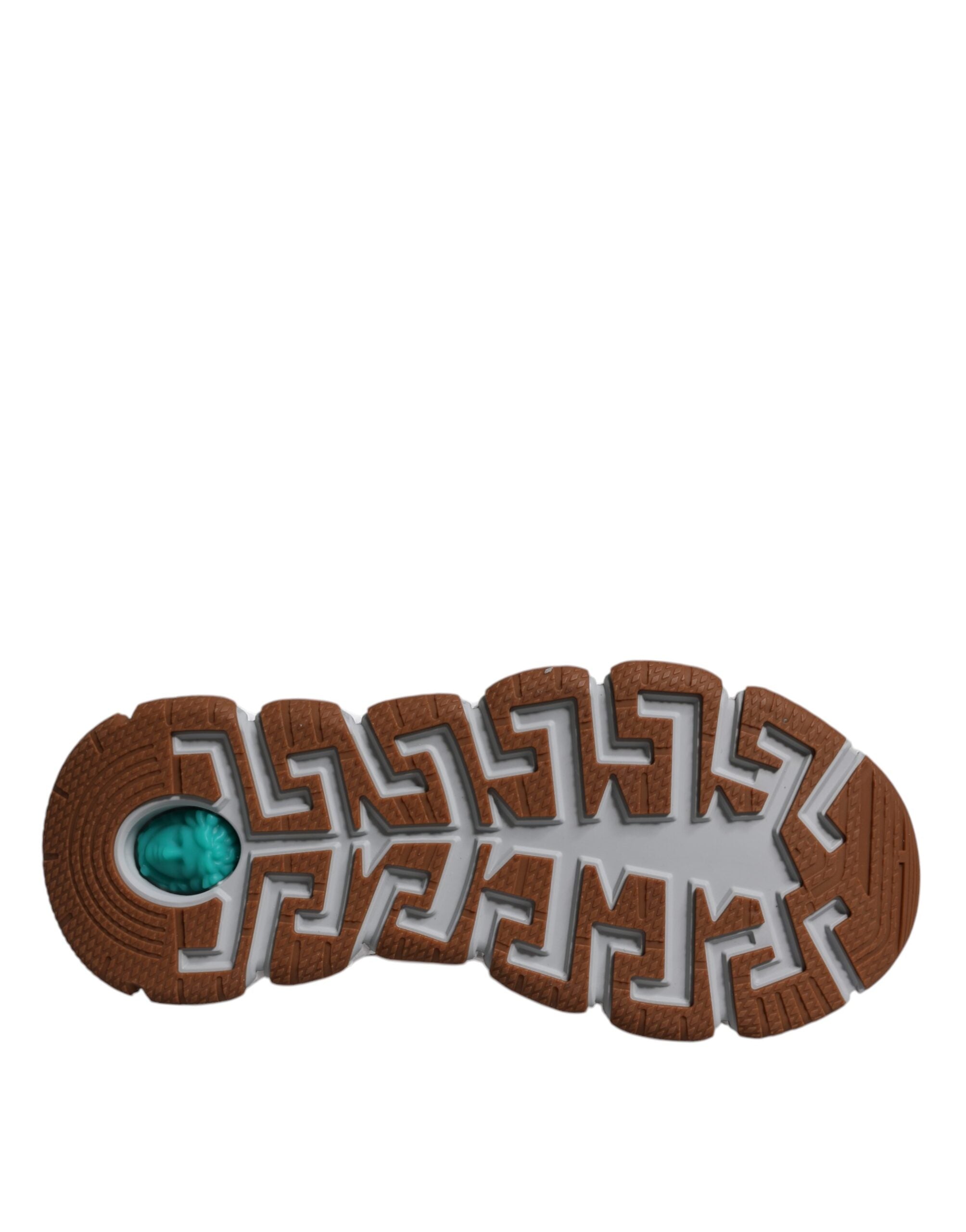 Versace Trigreca Barocco Low-Top Sneakers in White Fabric