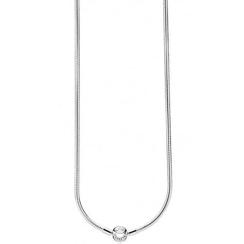 Pandora 925 Silver Round Clasp Swivel Chain Necklace, Length 42 cm 590742HV-42