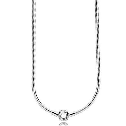 Collana Catena Snodata Chiusura Rotonda Pandora Argento 925 Lunghezza 45 cm 590742HV-45