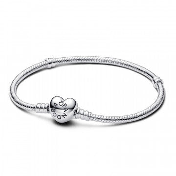 Bracciale Catena Snodata Chiusura Cuore Pavé Lunghezza 17 cm 593400C01-17