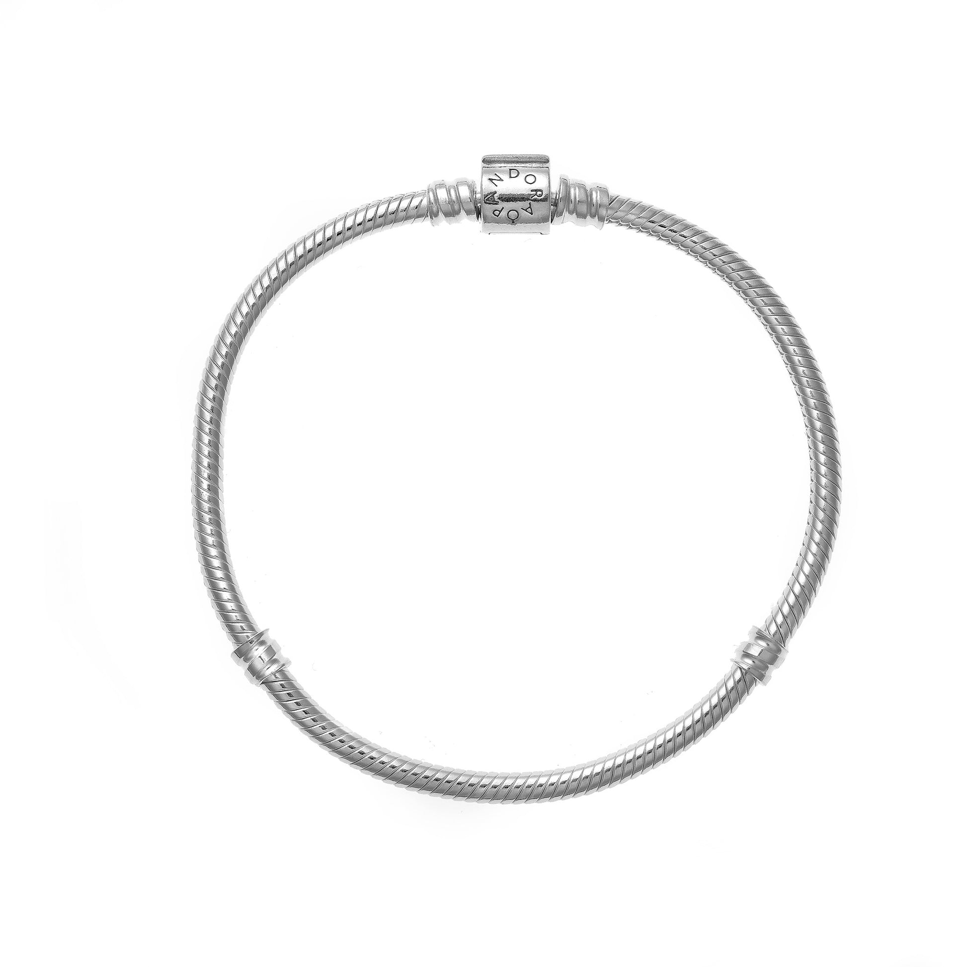 Bracciale Maglia Serpente Chiusura Barilotto Cuore Pandora Rose Lunghezza 19 cm 598816C00-19