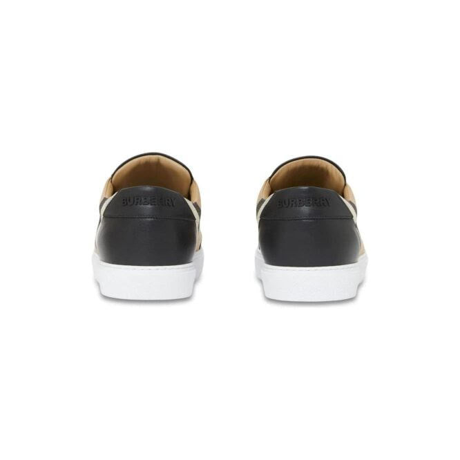 Sneakers Low Top Burberry New Salmond in Pelle e Canvas Vintage Check