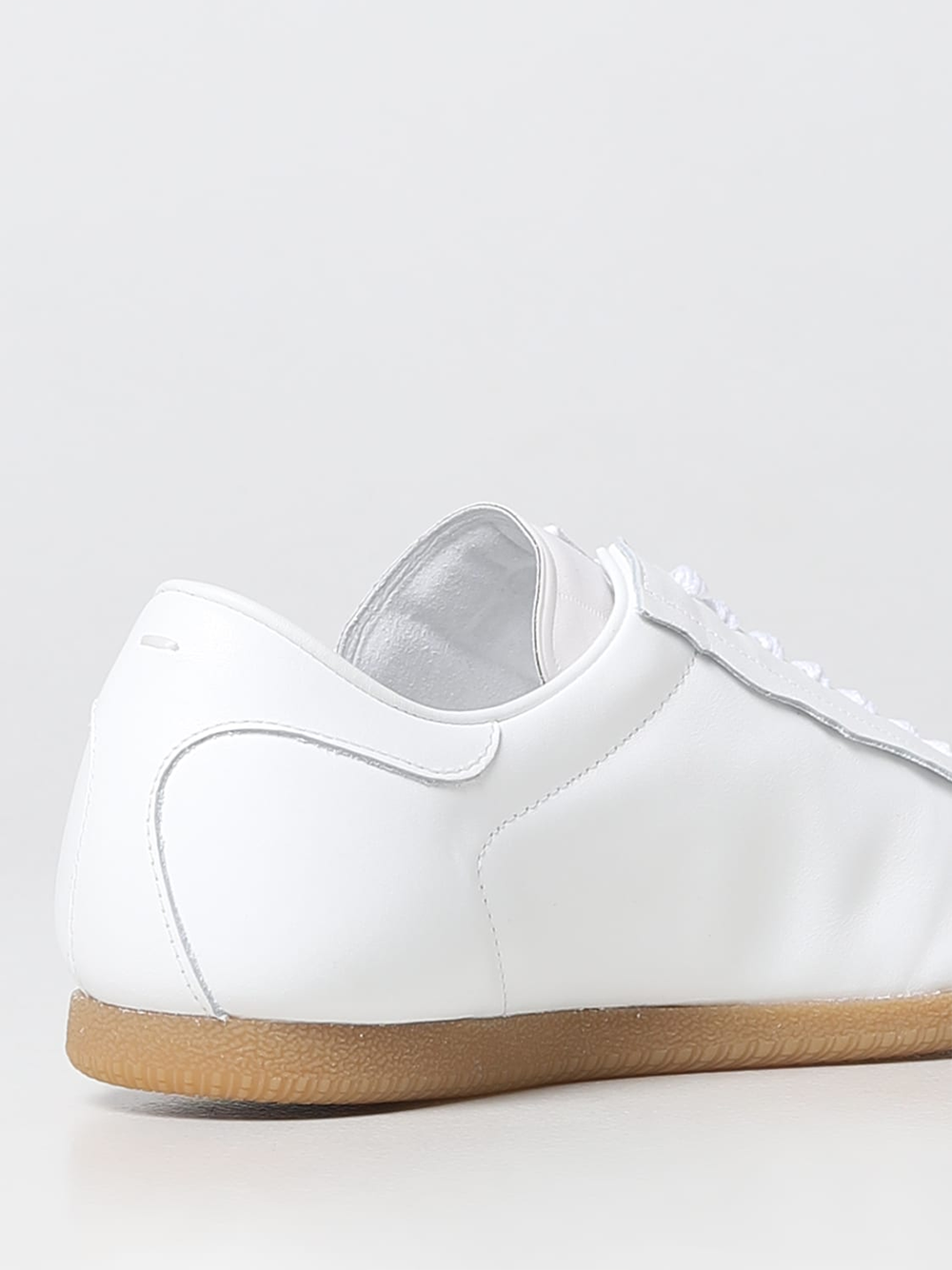 Maison Margiela Replica Featherlight Low-Top Sneakers in White Leather and Suede