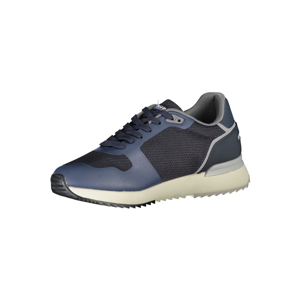 Blauer Men's Blue Sneakers with Contrasting Details and Elegant Logo
