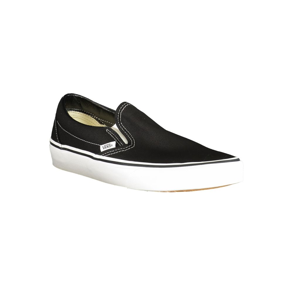 Vans Classic Checkerboard Slip-On Sneakers in Black Polyester/Polyurethane