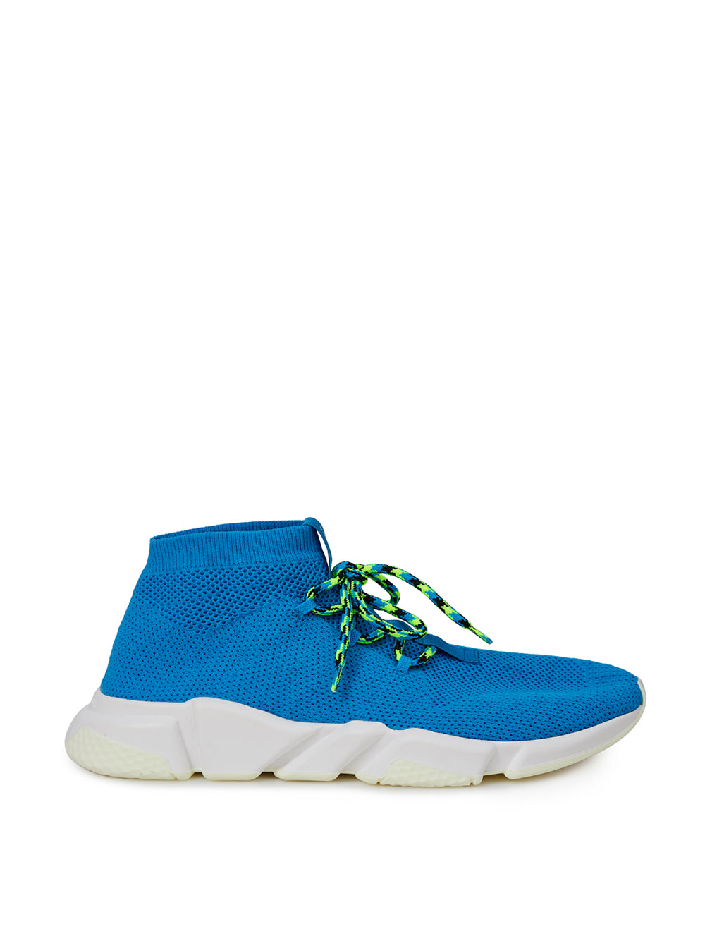 Balenciaga Speed Lace-Up Trainers Blu in Mesh Elasticizzato