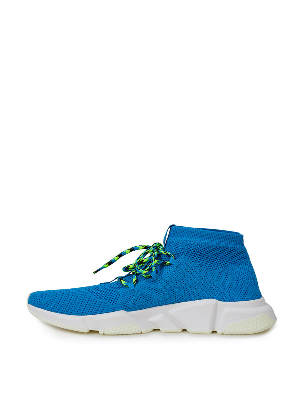 Balenciaga Speed Lace-Up Trainers Blu in Mesh Elasticizzato