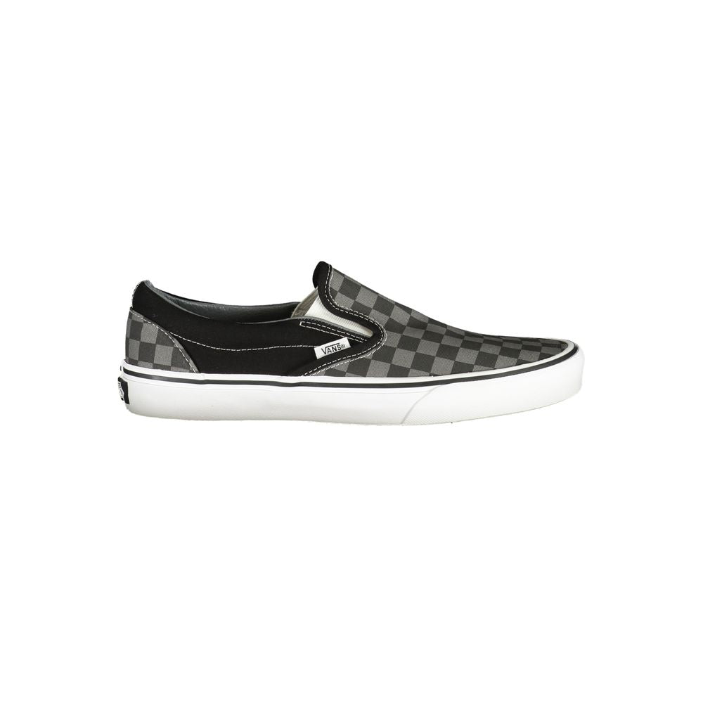Vans Classic Checkerboard Slip-On Sneakers in Black/Grey Polyester/Polyurethane