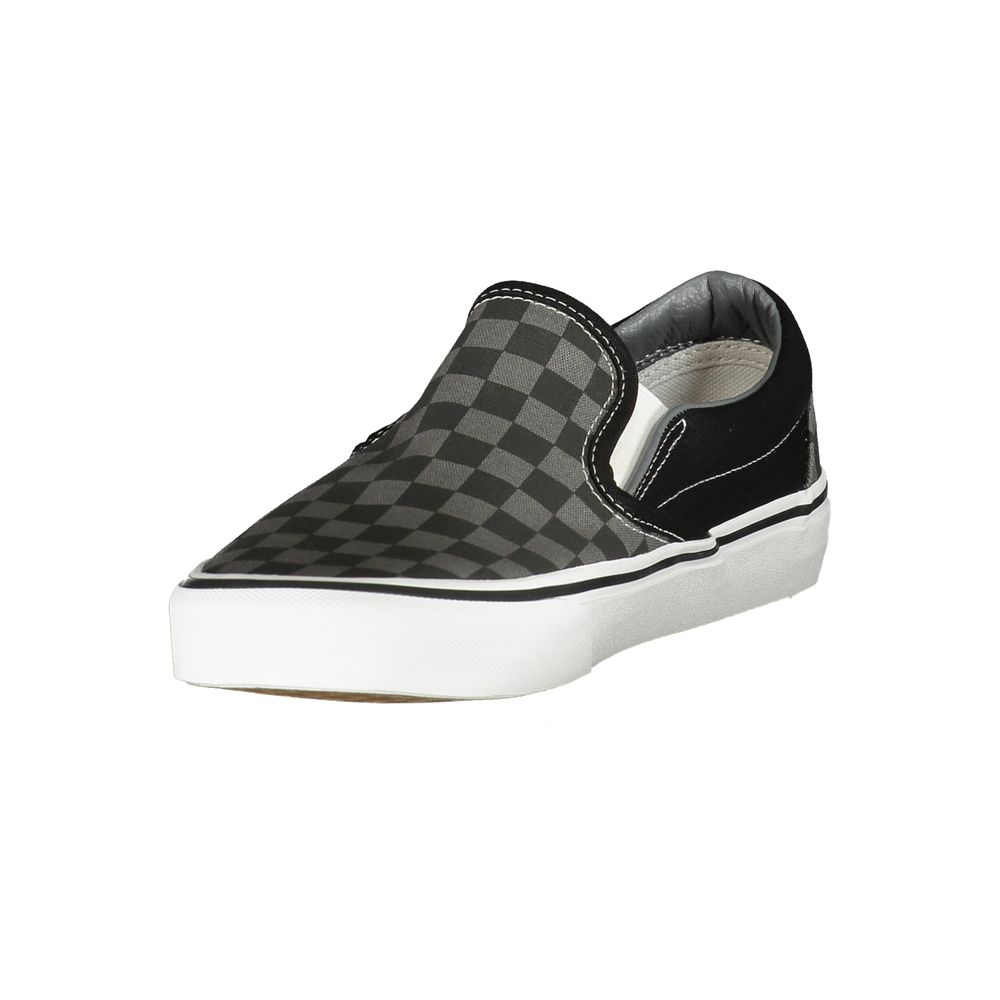 Vans Classic Checkerboard Slip-On Sneakers in Black/Grey Polyester/Polyurethane