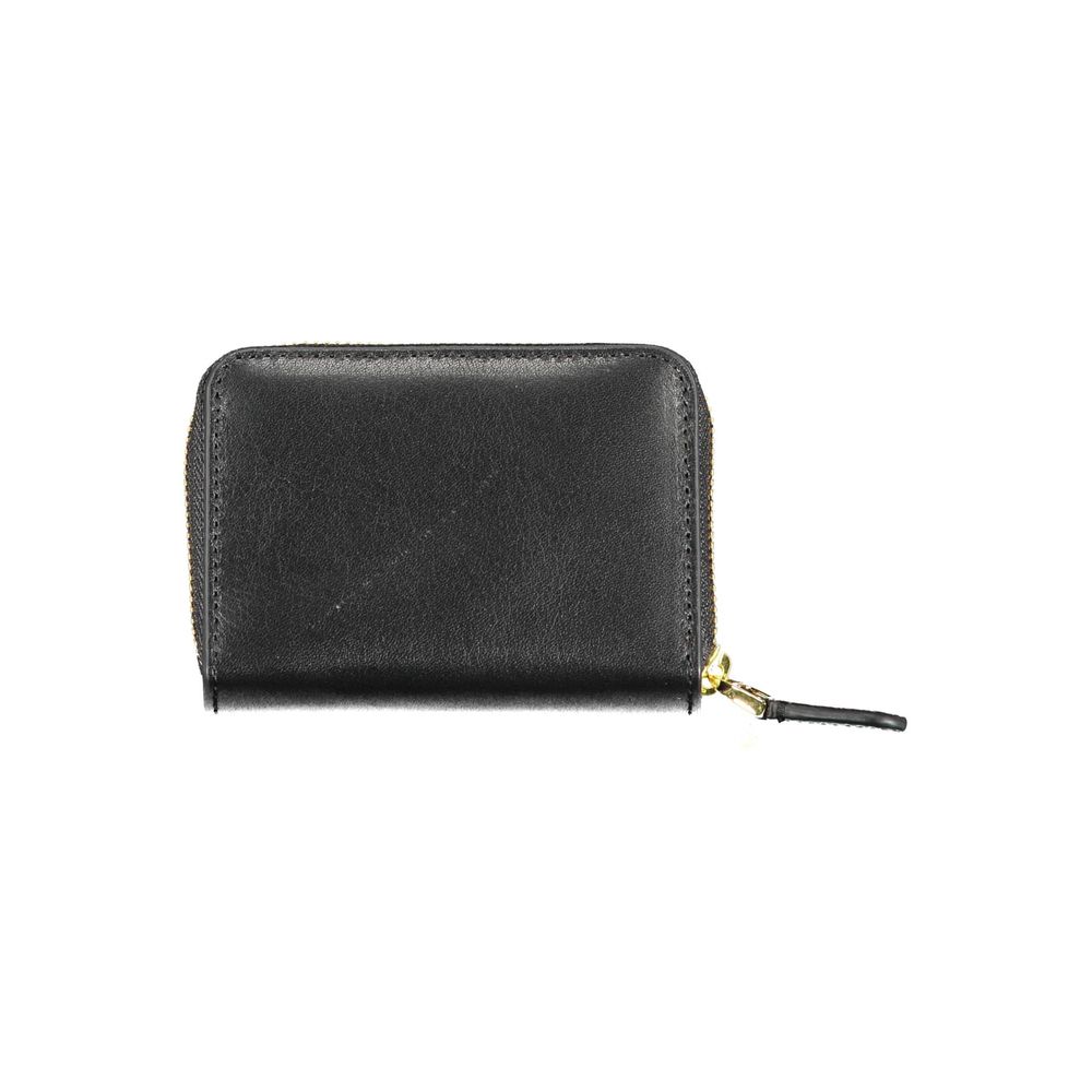 Lauren Ralph Lauren Small Zip Wallet in Black Leather