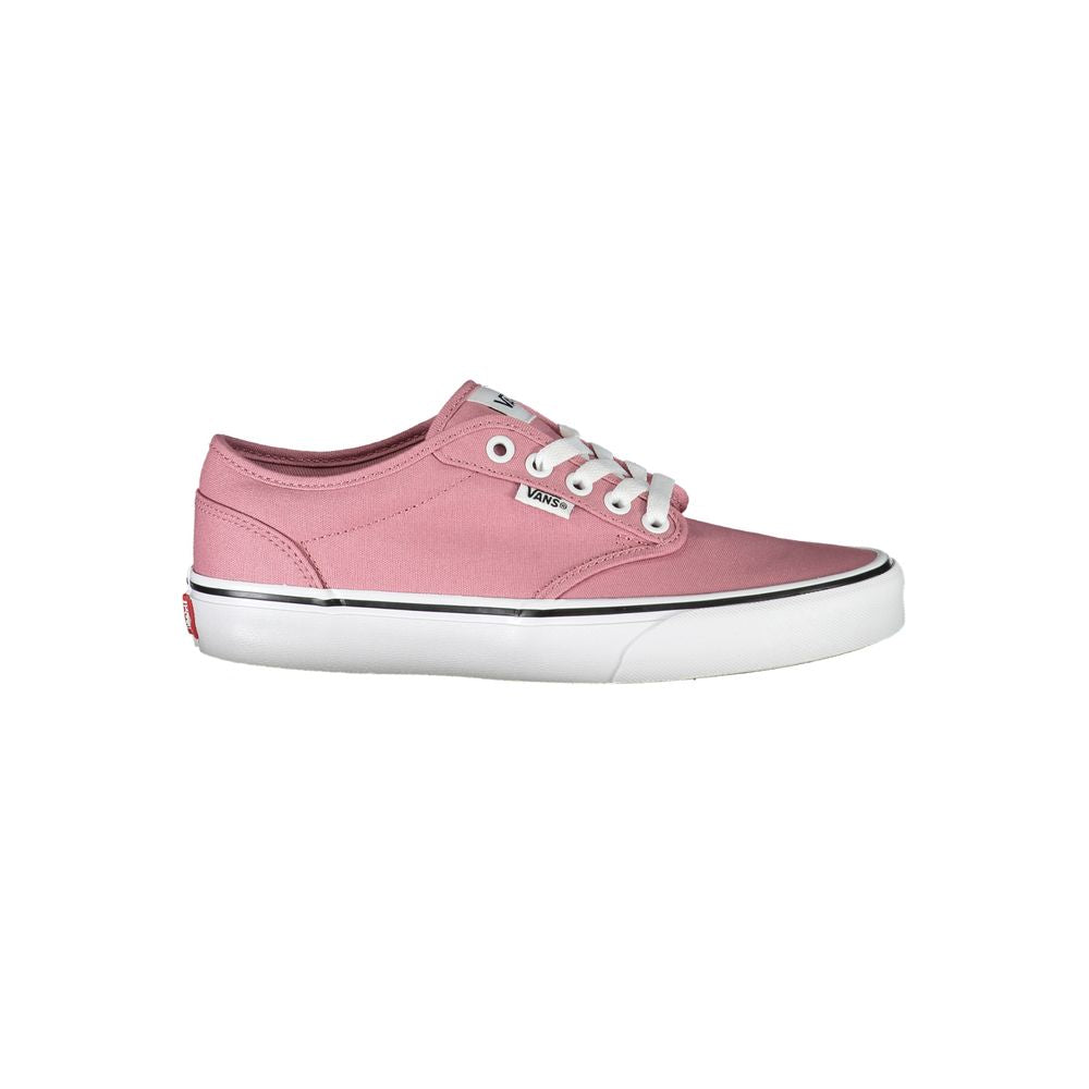 Vans Low Top Sneakers in Pink Polyester, Contrast Laces