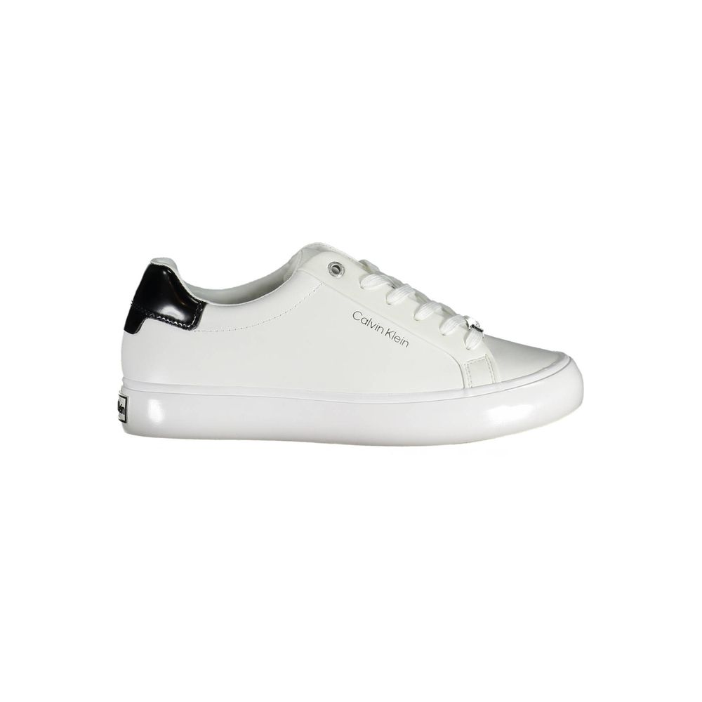 Calvin Klein Bianco Pelle Women Sneaker
