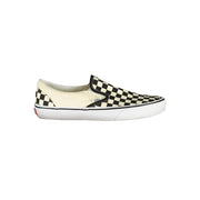 Vans Classic Checkerboard Slip-On Sneakers in White/Black Polyester/Polyurethane