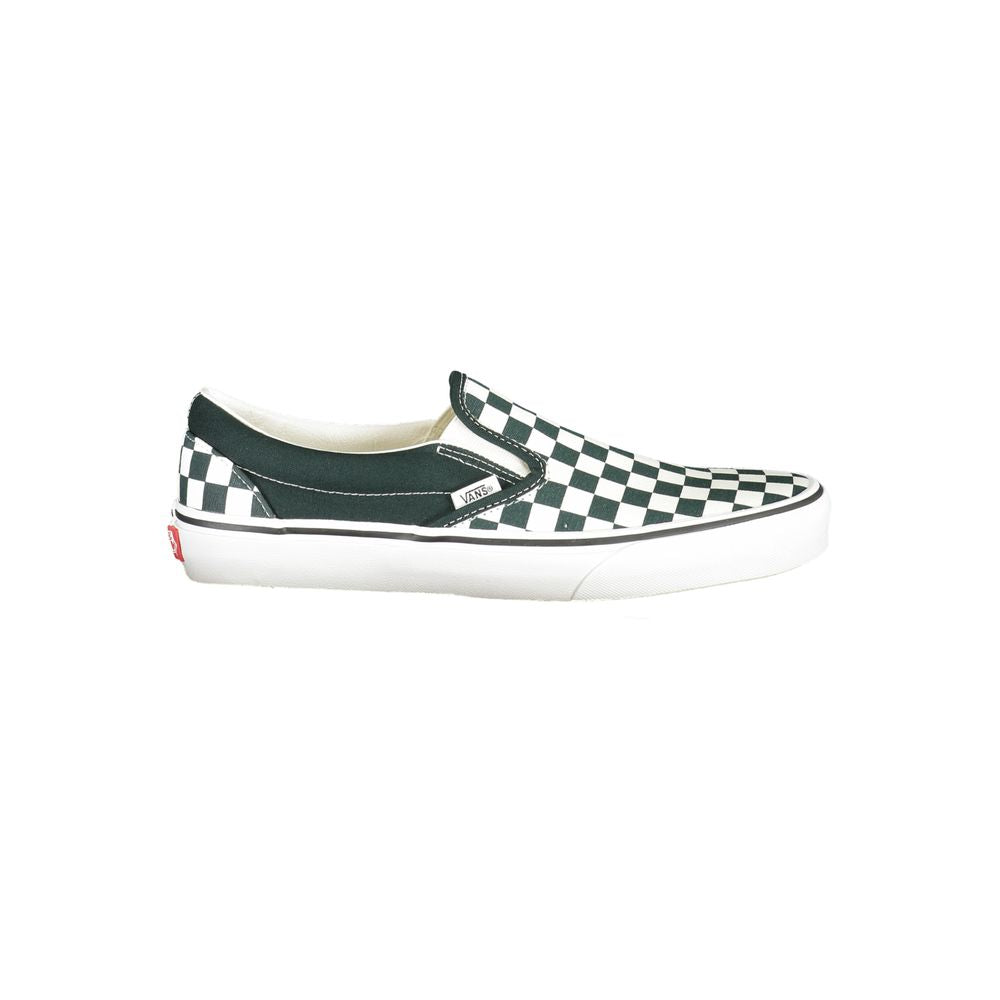 Vans Classic Checkerboard Slip-On Sneakers in Black Polyester/Polyurethane