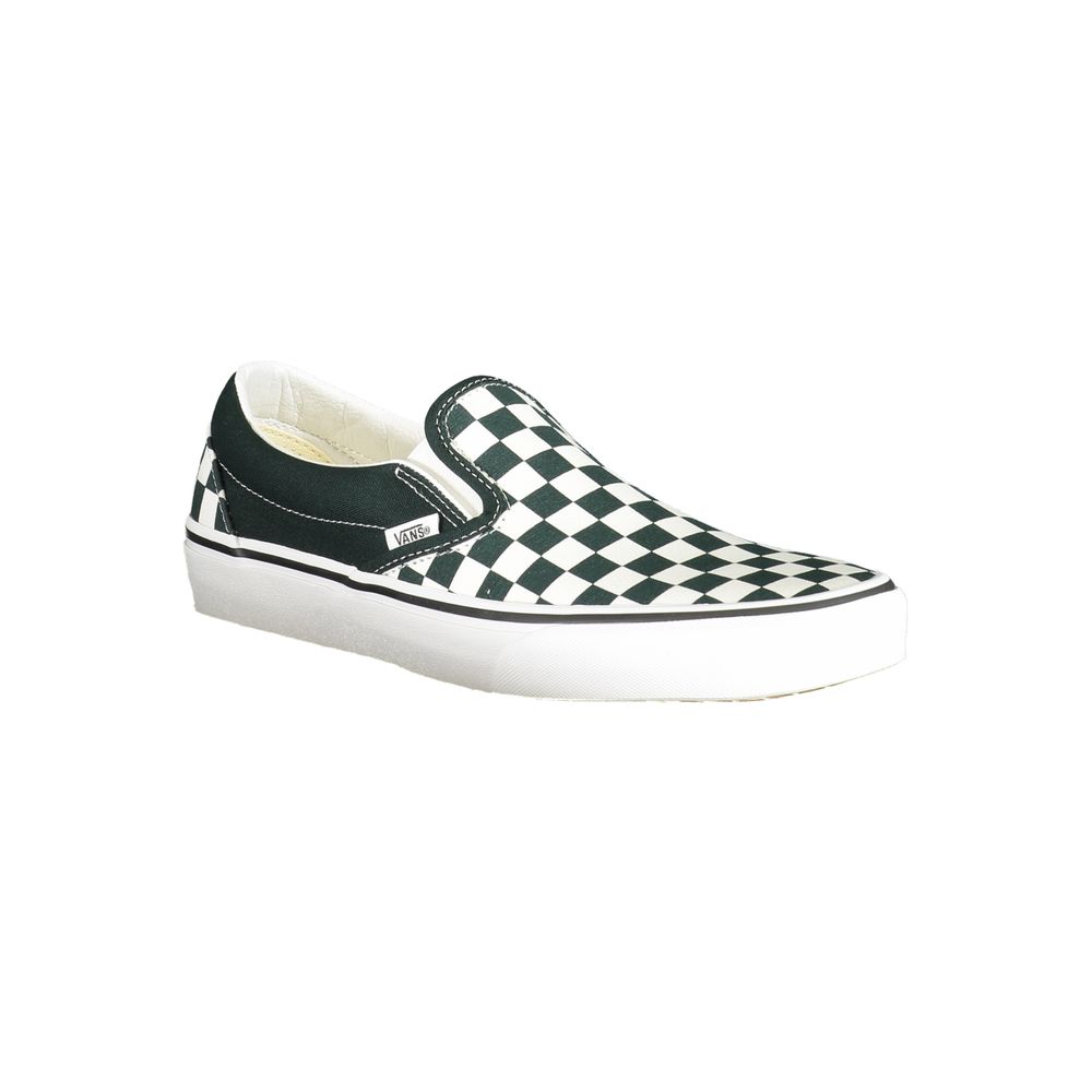Vans Classic Checkerboard Slip-On Sneakers in Black Polyester/Polyurethane