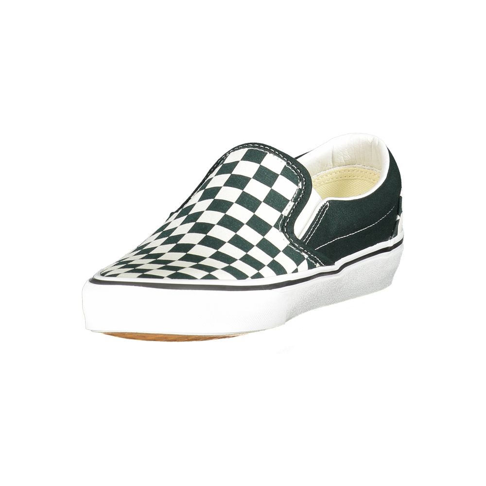 Vans Classic Checkerboard Slip-On Sneakers in Black Polyester/Polyurethane