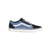 Vans Old Skool Low Top Sneakers in Blue Polyester/Leather, Side Stripe