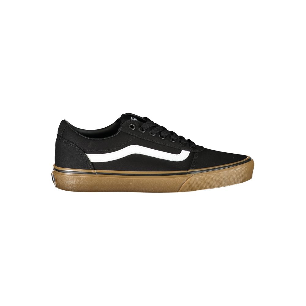 Vans Old Skool Low Top Sneakers in Black Polyester/Leather, Contrast Details