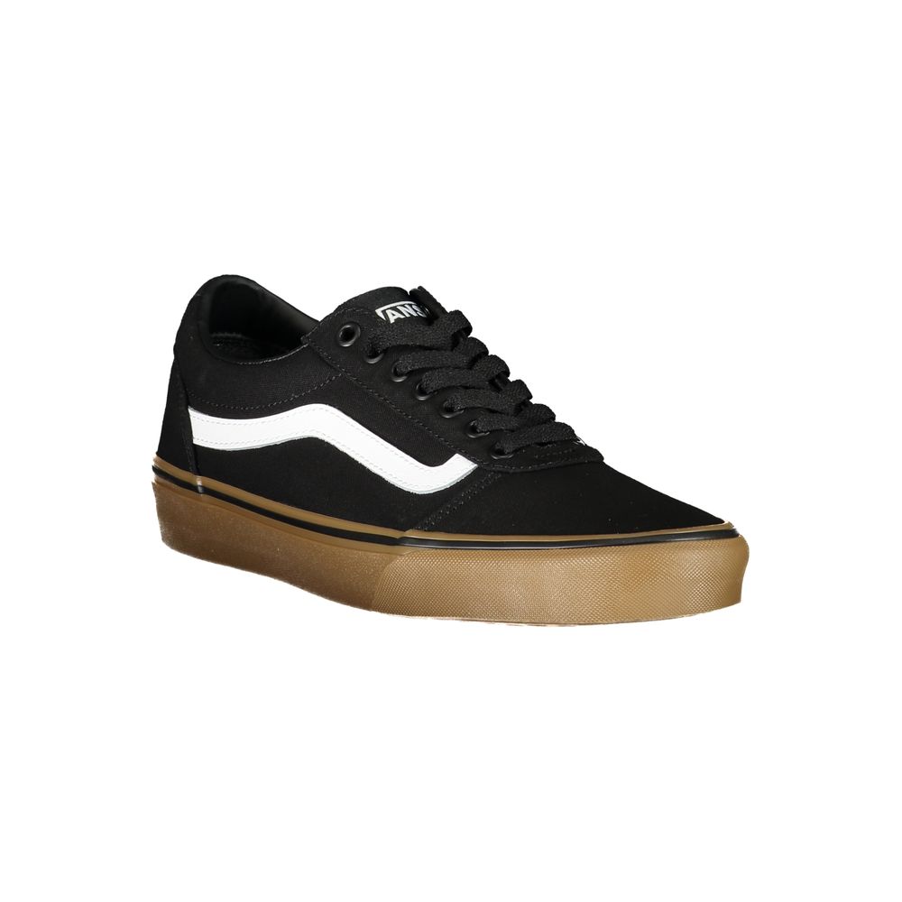 Vans Old Skool Low Top Sneakers in Black Polyester/Leather, Contrast Details