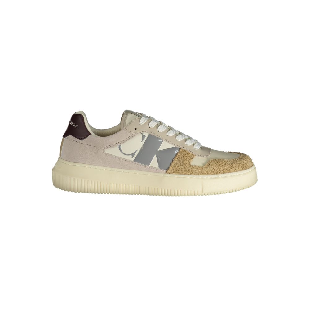 Calvin Klein Beige Polyurethane Men Sneaker