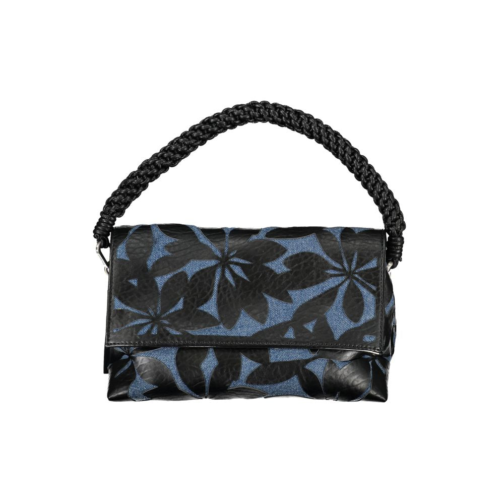 Desigual Handbag in Black Polyethylene, 2 Compartments and Contrasting Details