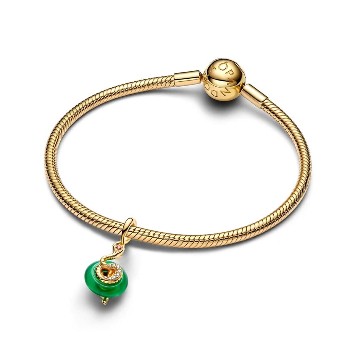 Charm Cuore a Pavé Rosso Ciliegia Bicolore Pandora 763617C01