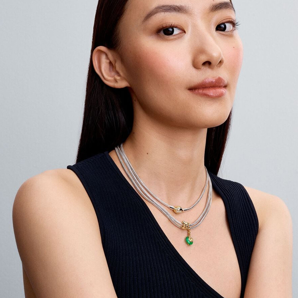 Charm Cuore a Pavé Rosso Ciliegia Bicolore Pandora 763617C01