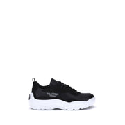 Valentino Garavani Black Calf Leather Bos Taurus Chunky Sneakers